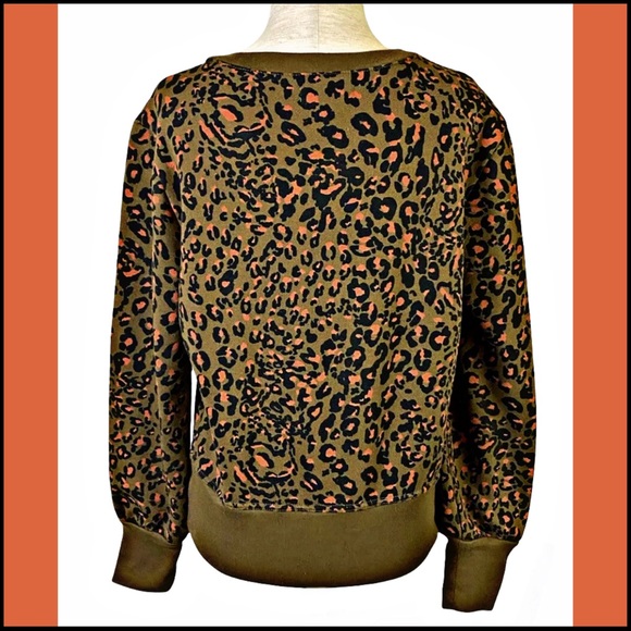MADEWELL LEOPARD SWEATSHIRT IN JUNGLE CAT Sz MEDIUM - Picture 10 of 15